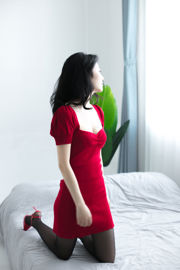 [Naisi] NR 080 Xiaoah nóż czerwona spódnica czarny jedwab!