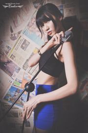 Cai Yixin Candice "Rok Terbalut Sutra Hitam dan Kaki Gadis Cantik" [Kecantikan Taiwan]